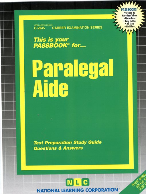 Title details for Paralegal Aide by National Learning Corporation - Wait list